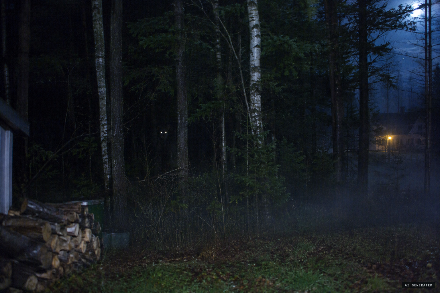 Glowing eyes in the woods around Turner