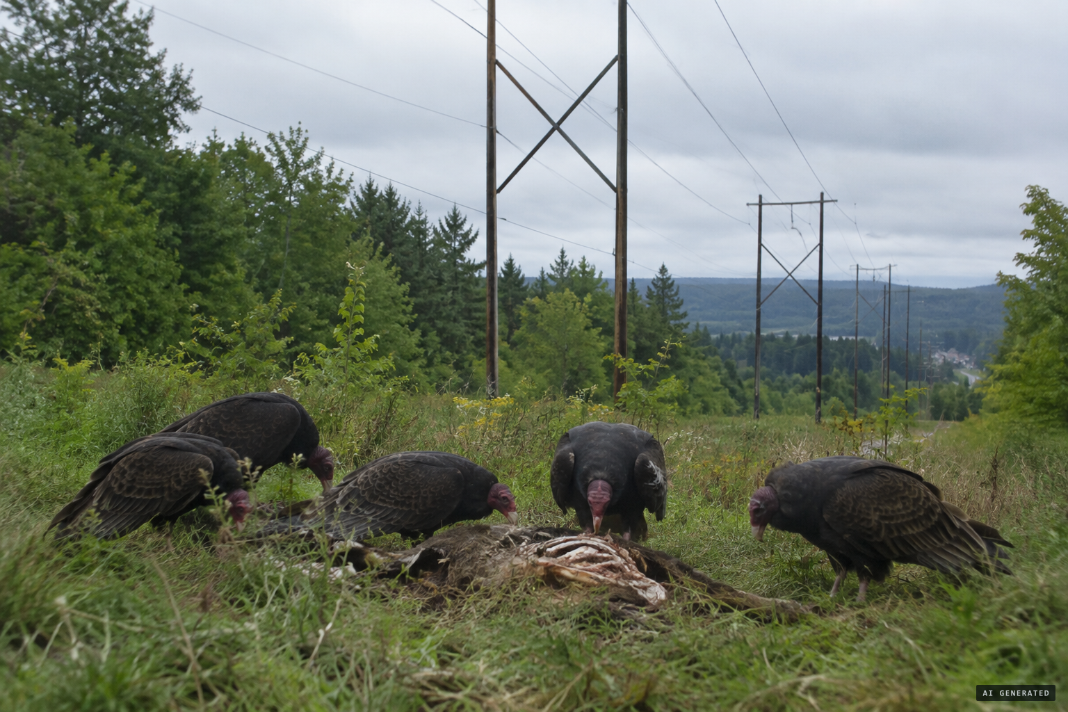 By Tuesday, vultures had eaten most of it