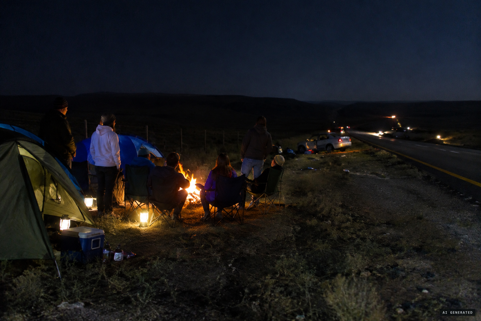 Every Easter, people still camp at the crash site