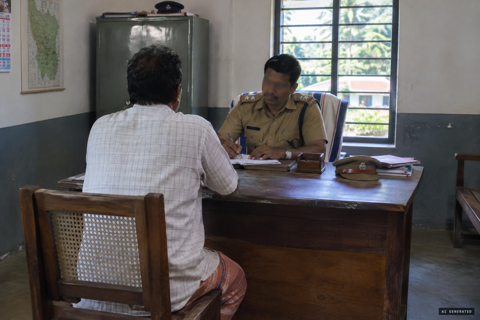 Suresh goes to the police, suspecting someone is harassing the family
