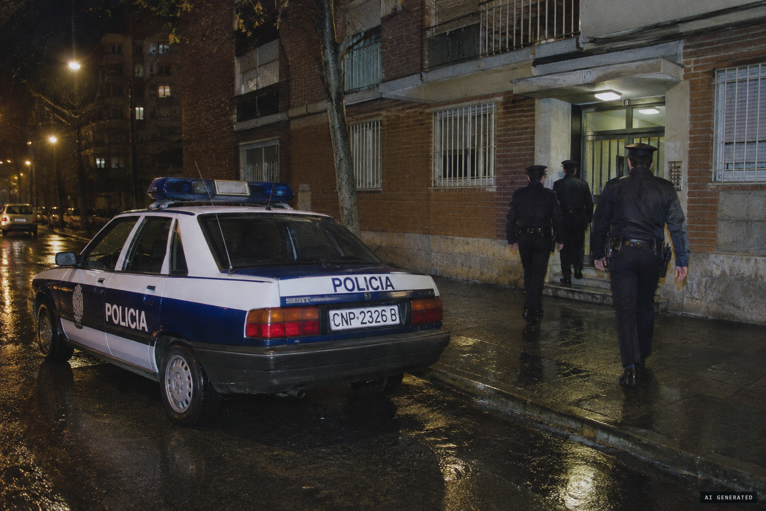 A National Police patrol answers the family's 091 call