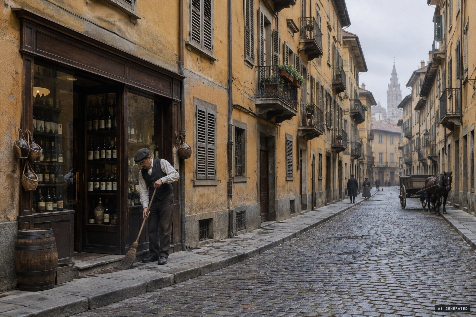 The Bottiglieria Cinzano at Via Bava No. 6, Turin, 1900.