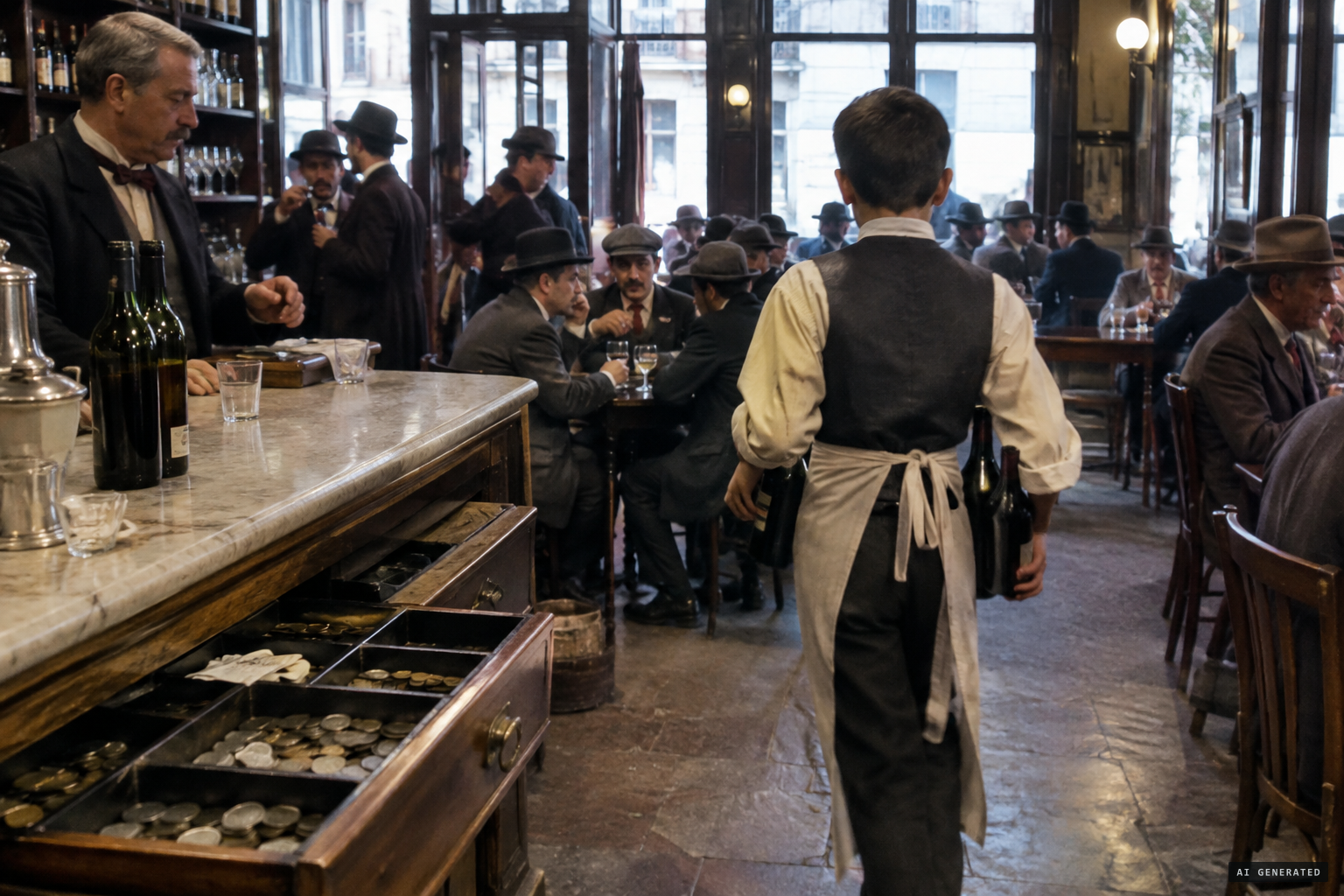 The boy at the centre, and the business boom the crowds brought.