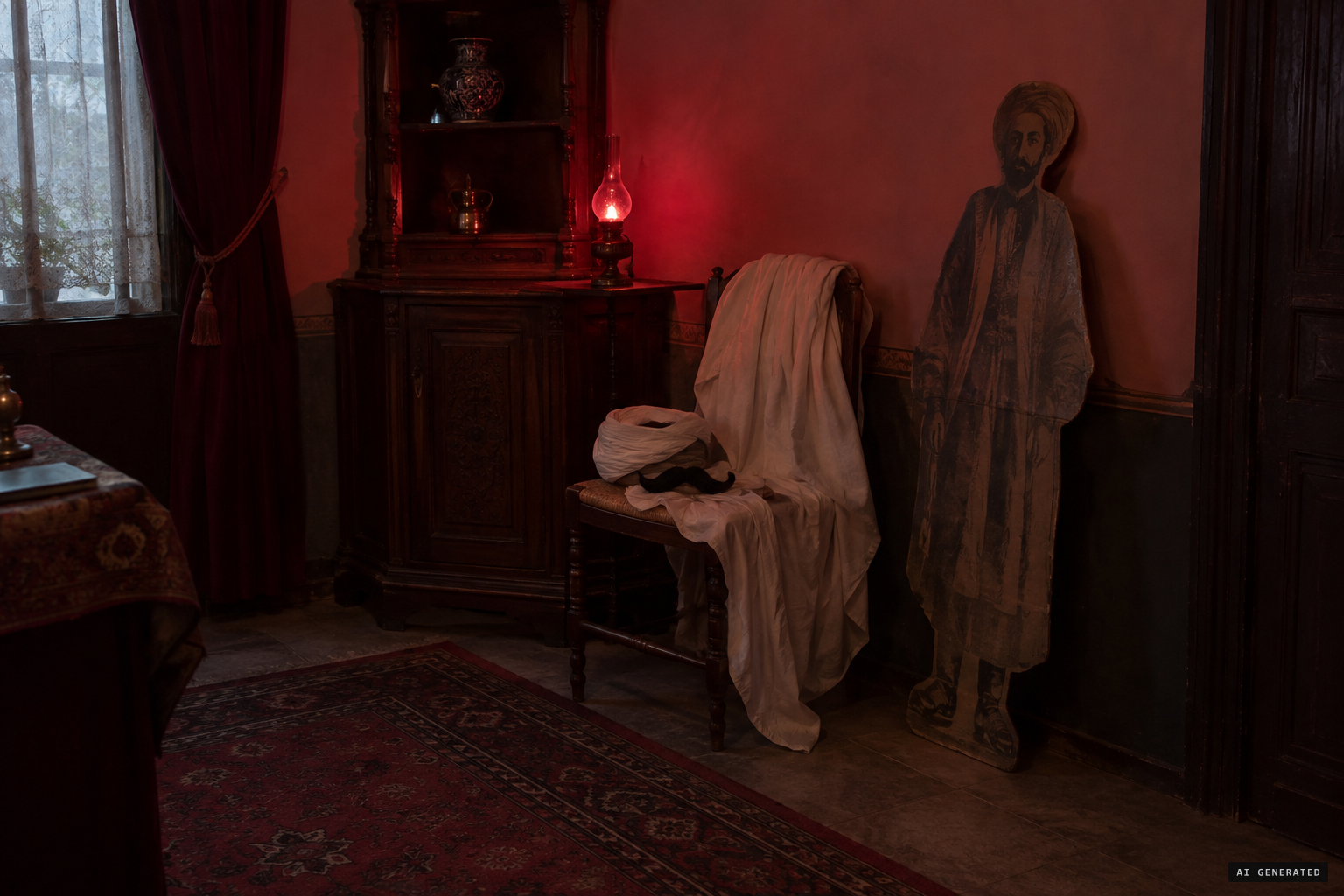 The theories: accomplice, costume, false moustache, cardboard figure