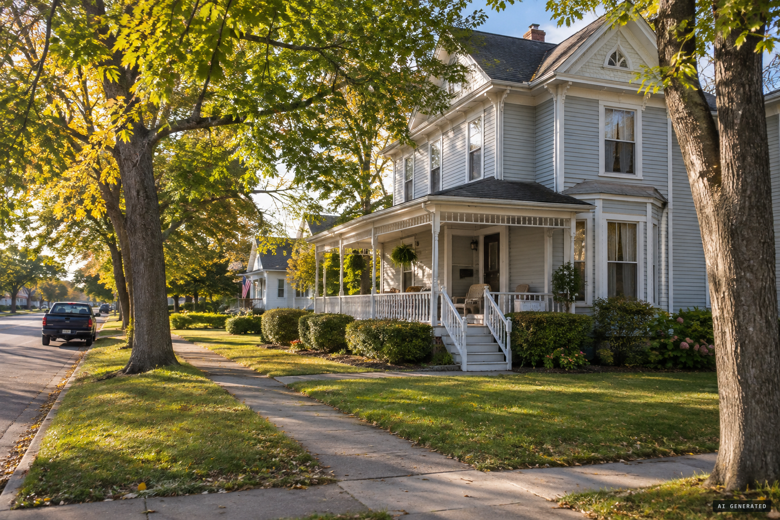 The restored Roff house at 300 E. Sheridan Street