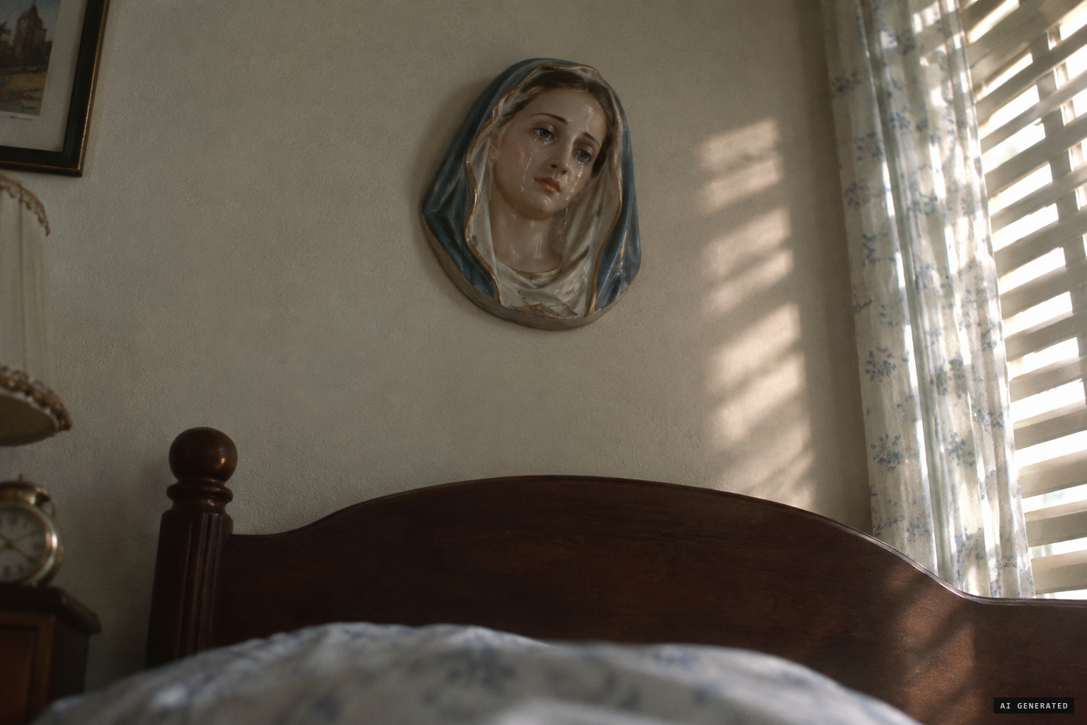 Antonina opens her eyes and sees the Madonna weeping