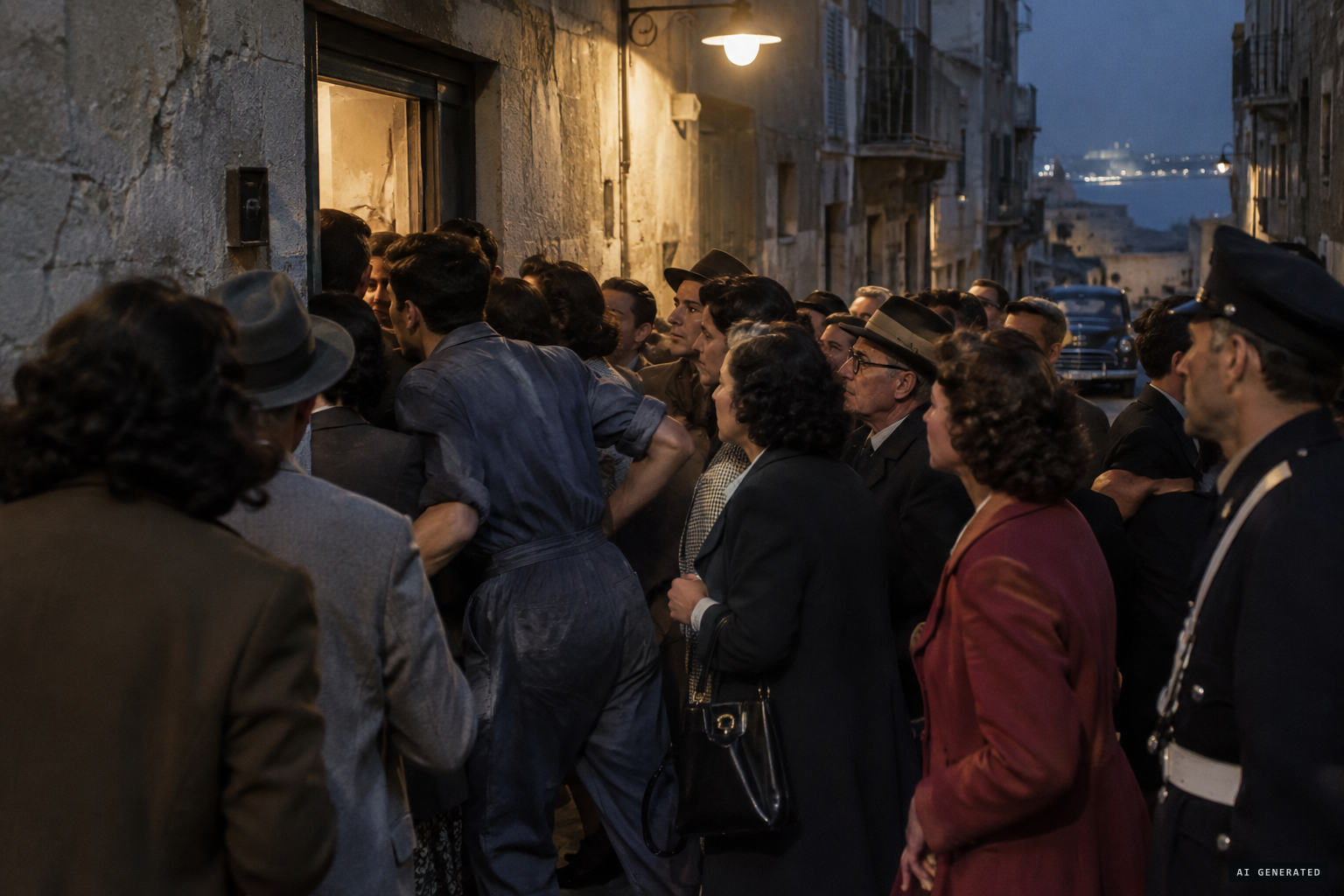 Angelo comes home to a crowd at his door