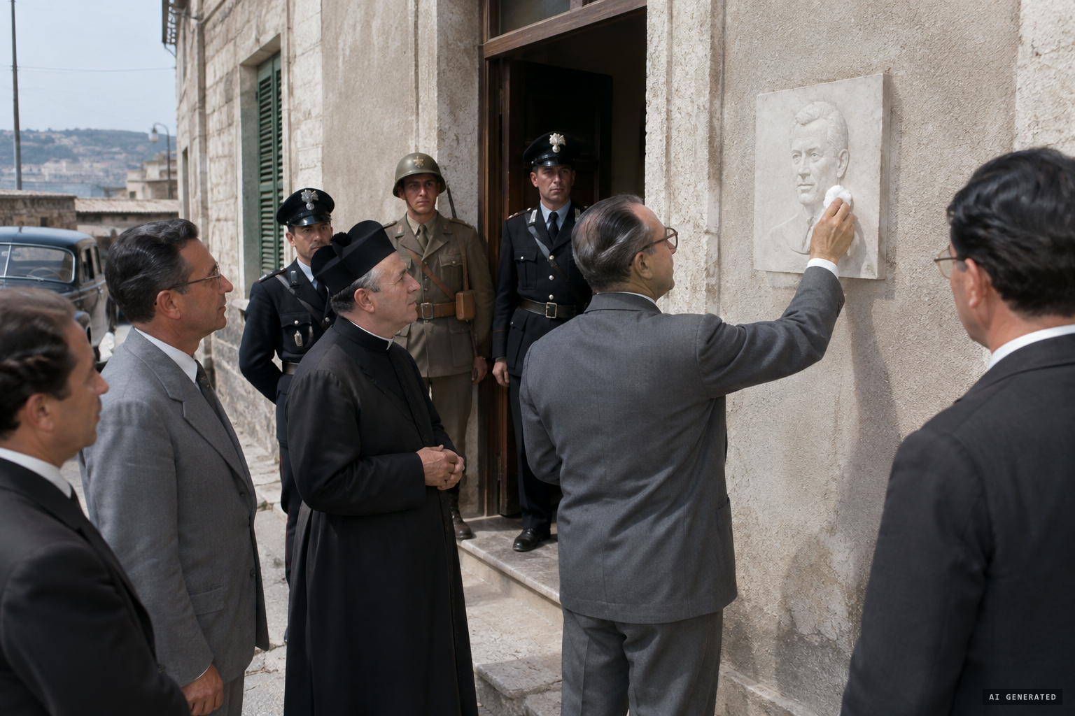 The medical commission dries the plaque with cotton wool and waits