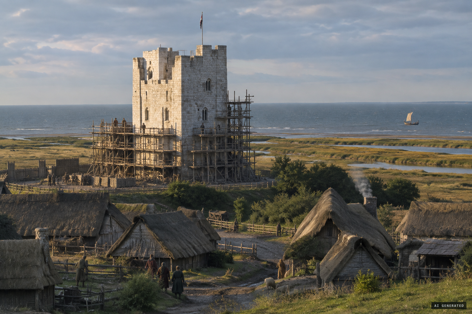 Henry II's new castle at Orford on the Suffolk coast
