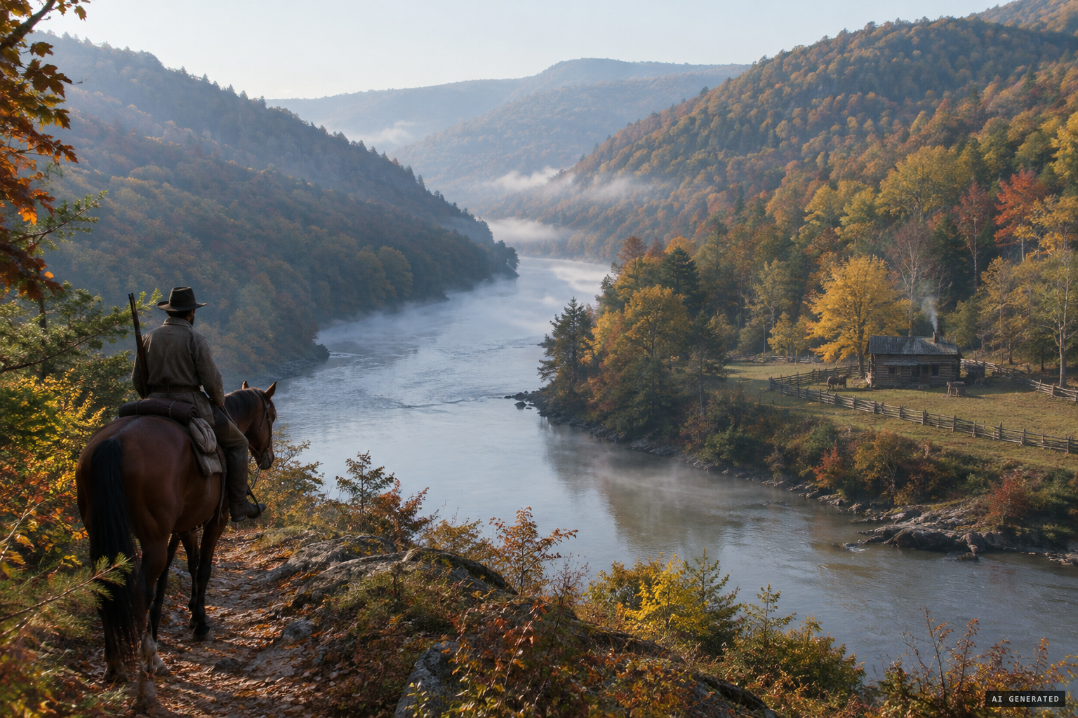 Caney Fork, on the line between White and Van Buren counties
