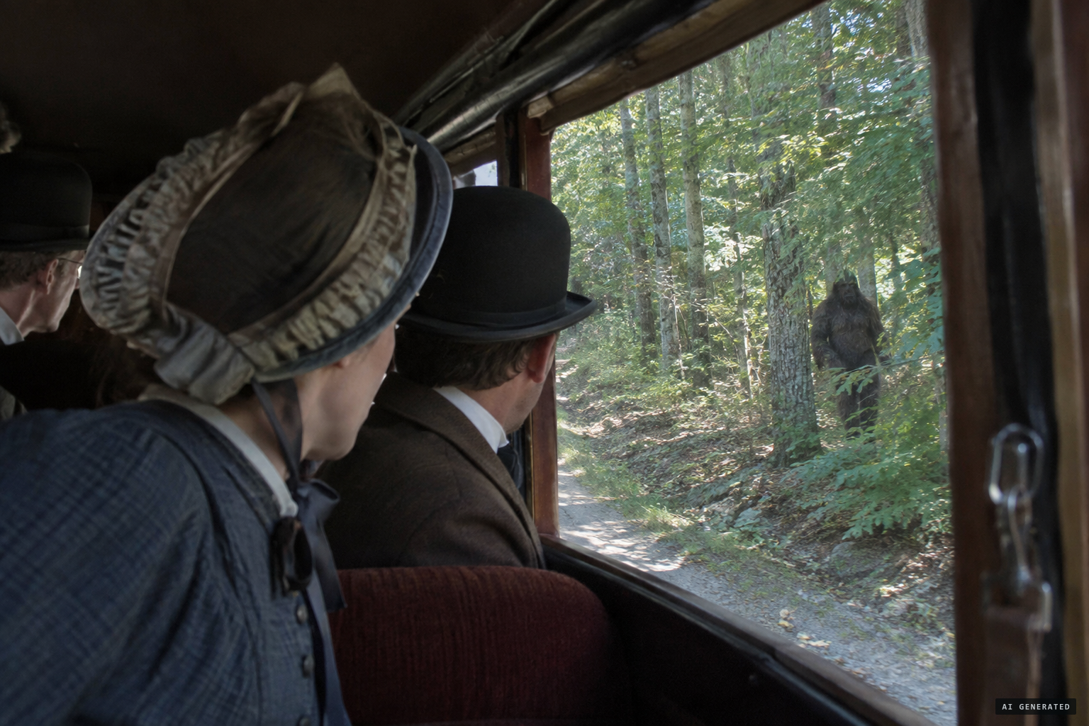 Coach passengers on the Winsted–Colebrook road report the wild man again