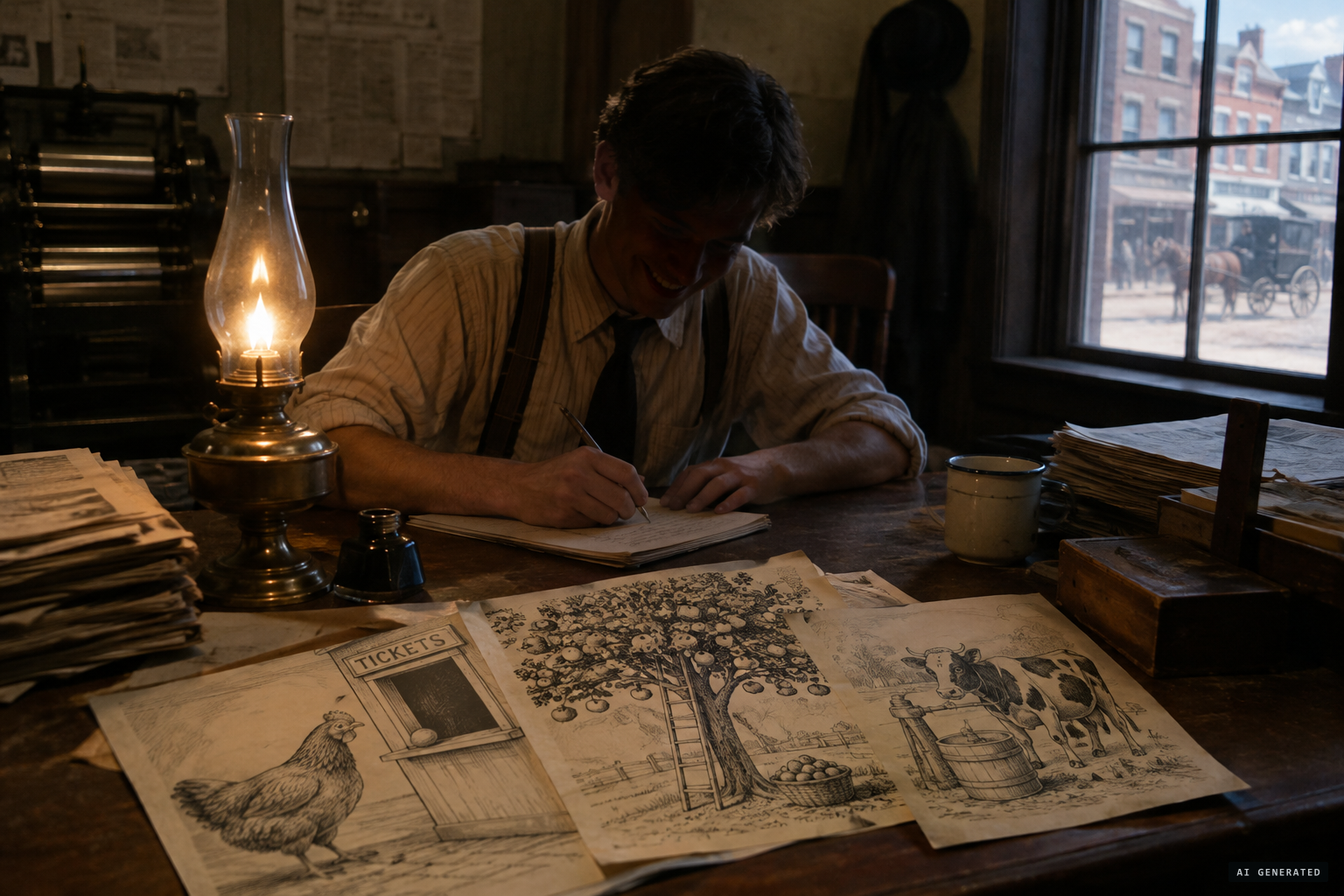 Lou Stone, the Winsted Liar, and his tall tales of hens, baked apples and ice-cream cows