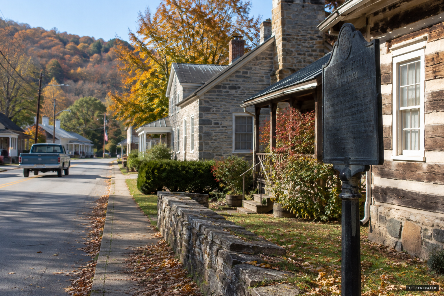The 2019 historical marker in Middleway, home of the Clippers