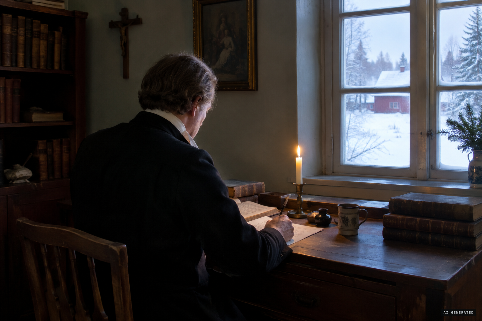 Rev. Backmark records the parish's sorrowful experience
