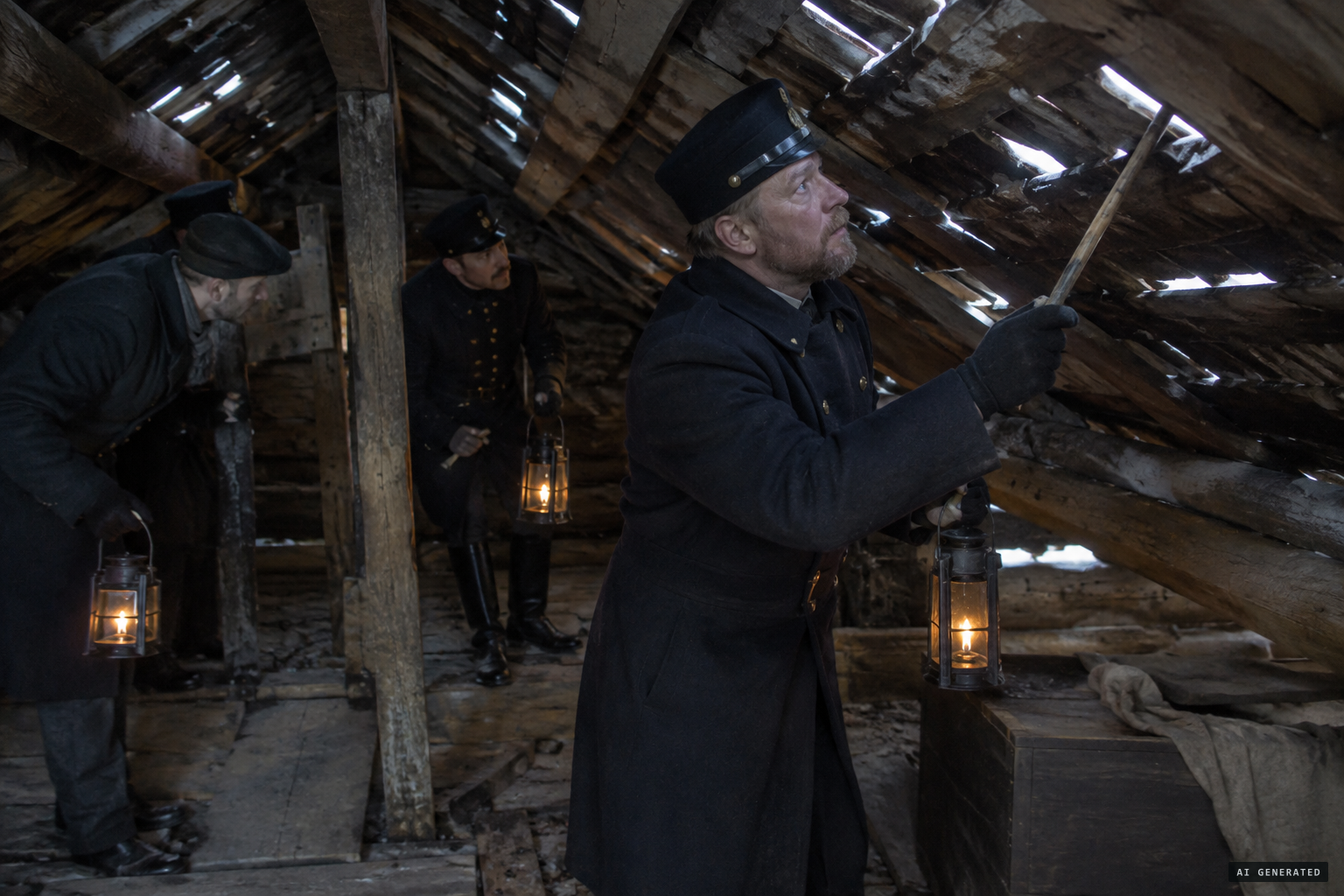 The house is searched from attic to basement: no pulleys, no secret hatches