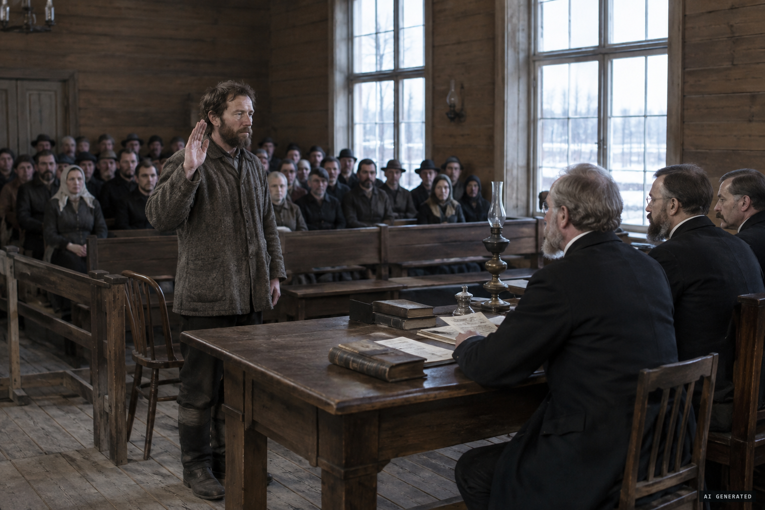 Fifteen eyewitnesses testify under oath at the winter court session, 24 March 1885