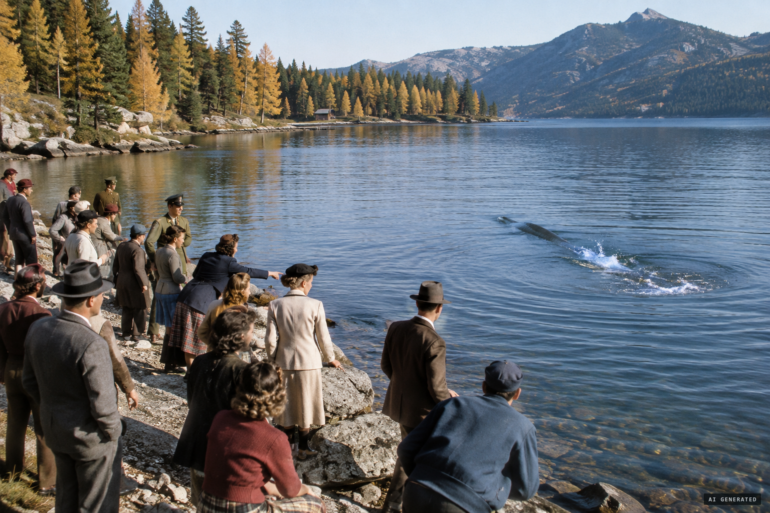 September 1946: some 20 witnesses watch something keep diving