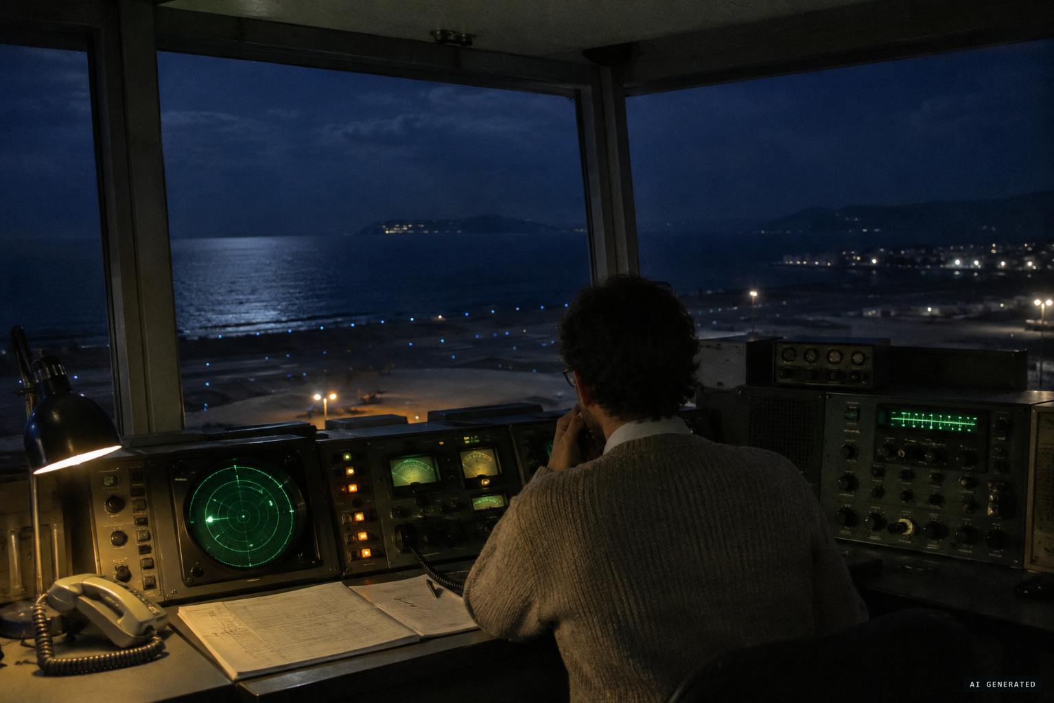 December 14, 1985: a flight controller on duty on Corfu