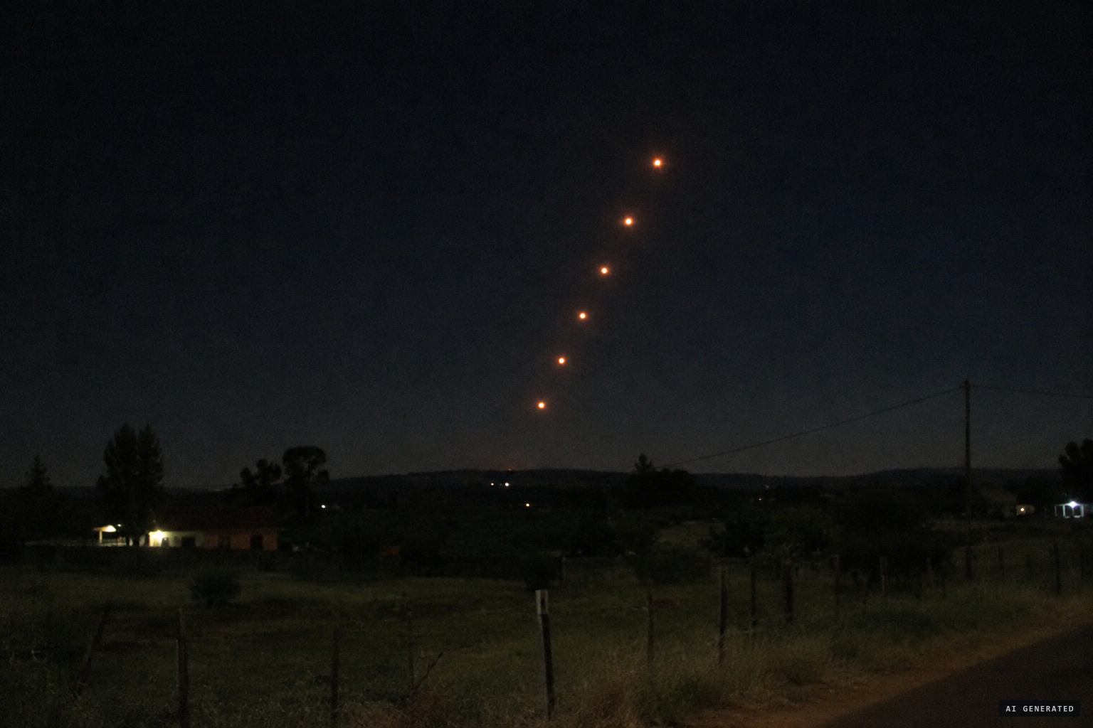 Lights rising, not falling: seven along the same track