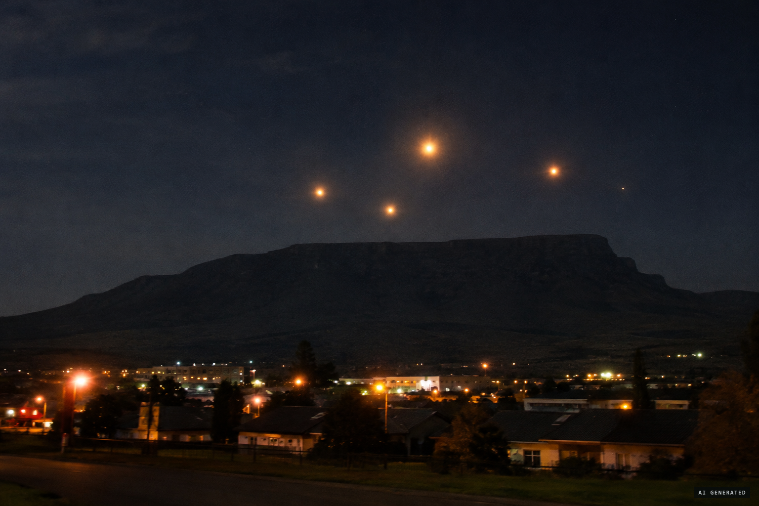 The silent fireballs photographed over Harrismith that October