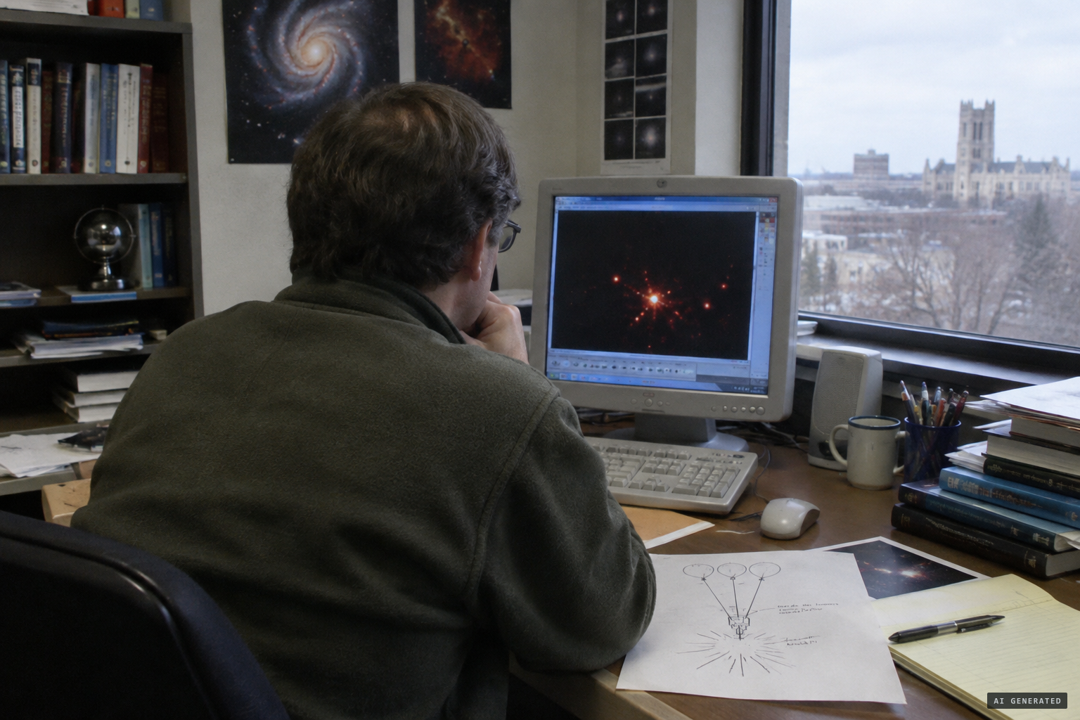 An Evanston astronomer concludes: flares dangling from balloons