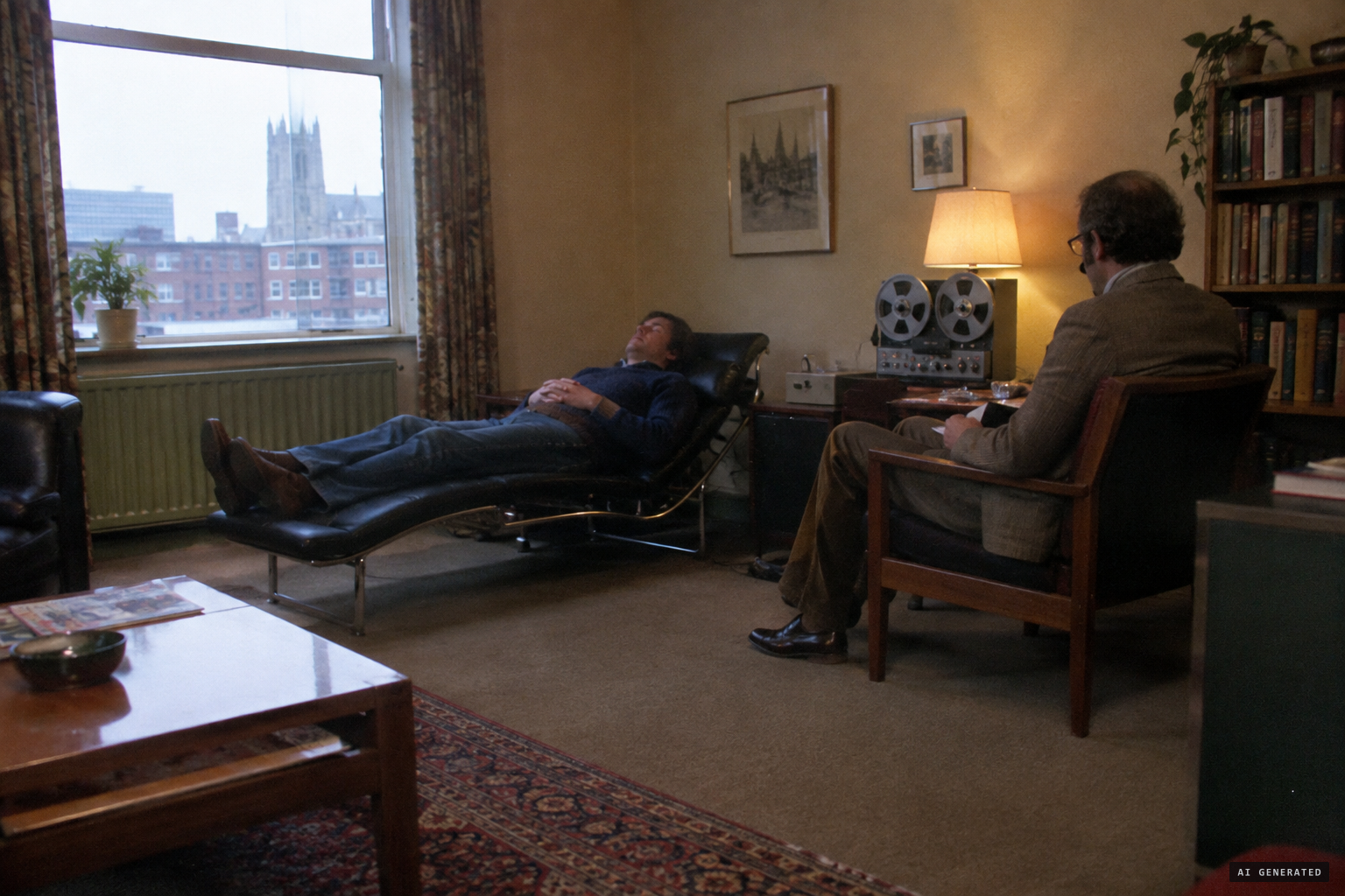 Godfrey undergoes hypnotic regression with a Manchester psychiatrist