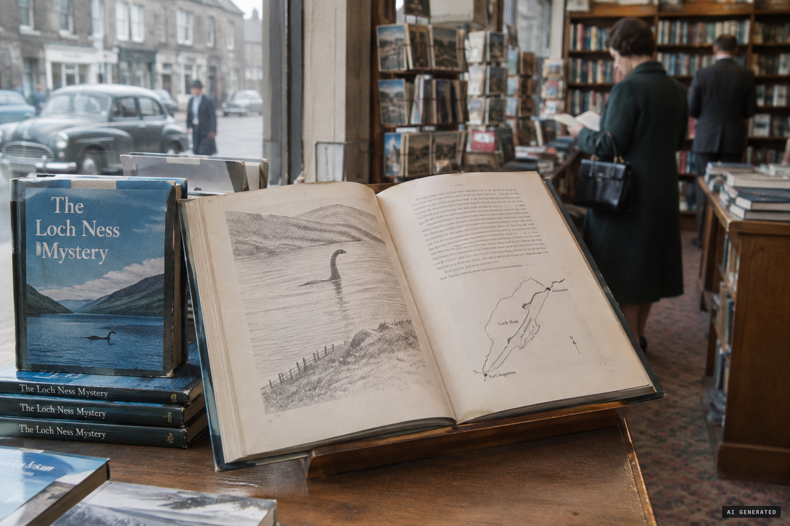The account appears anonymously in Dinsdale's book in 1961, with sketch and map