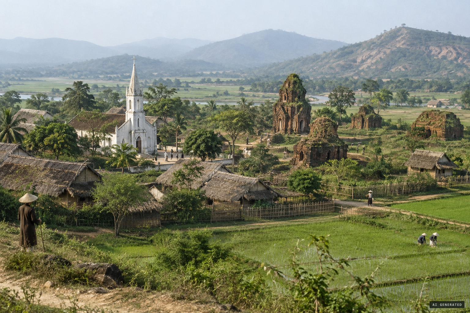 Trà Kiệu, a Catholic village on the site of the old Cham capital Simhapura