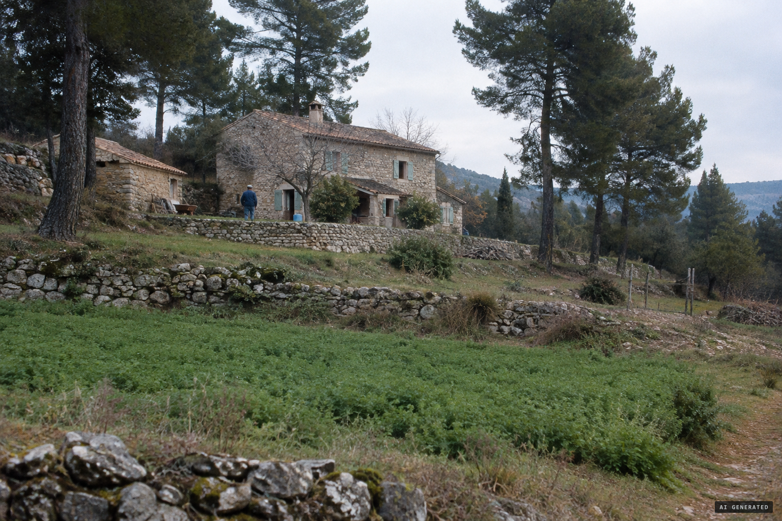 Renato Nicolaï's terraced land just outside the village