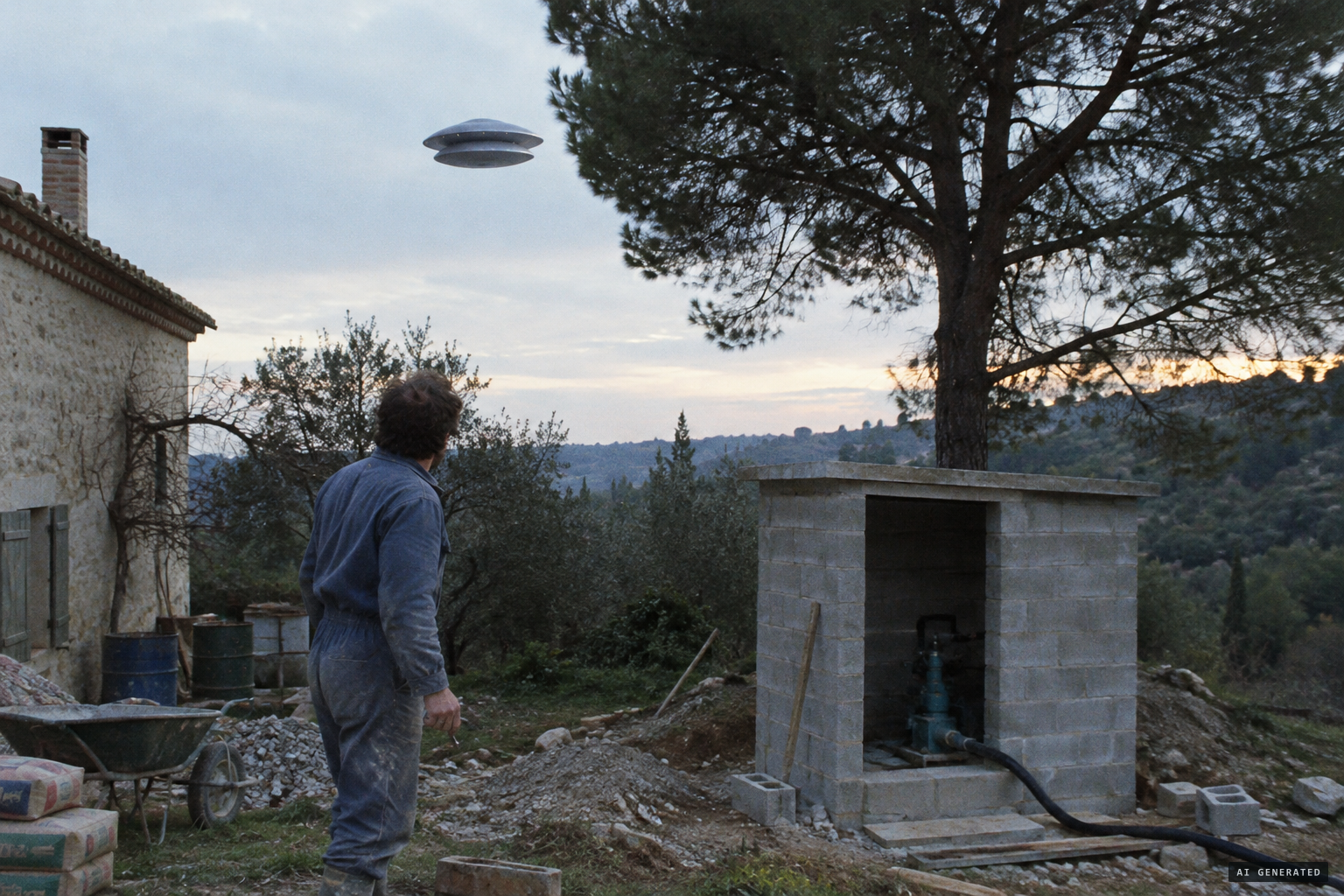 Nicolaï turns at a faint whistling and sees a device at pine-tree height