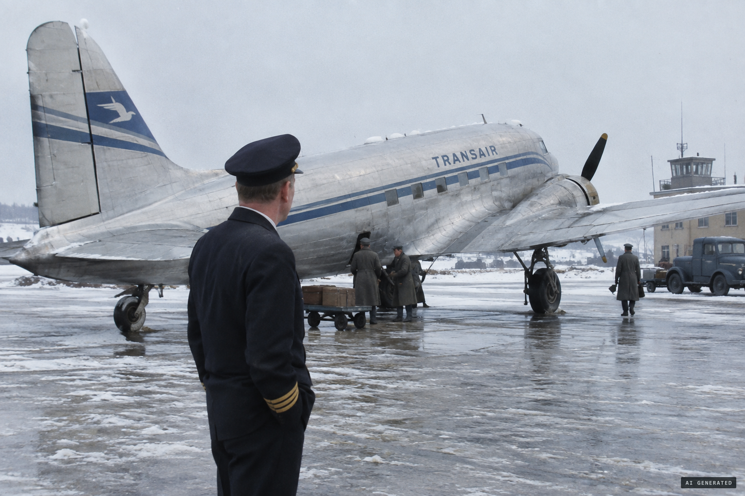 Ulf Christiernsson, chief pilot of Transair, a veteran of war and some 28,000 flight hours