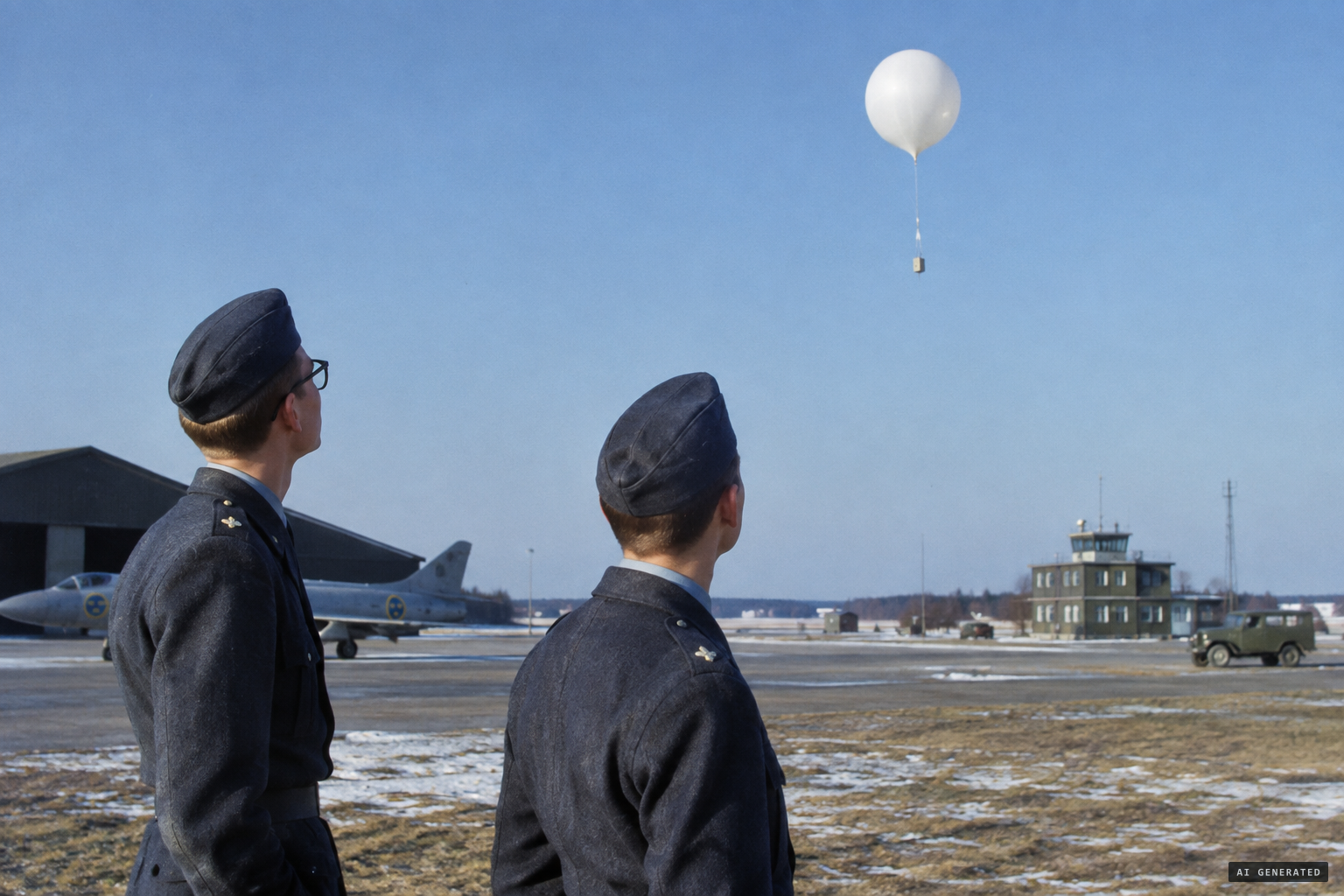 The later explanation: a radiosonde balloon released by mistake at F5 Ljungbyhed