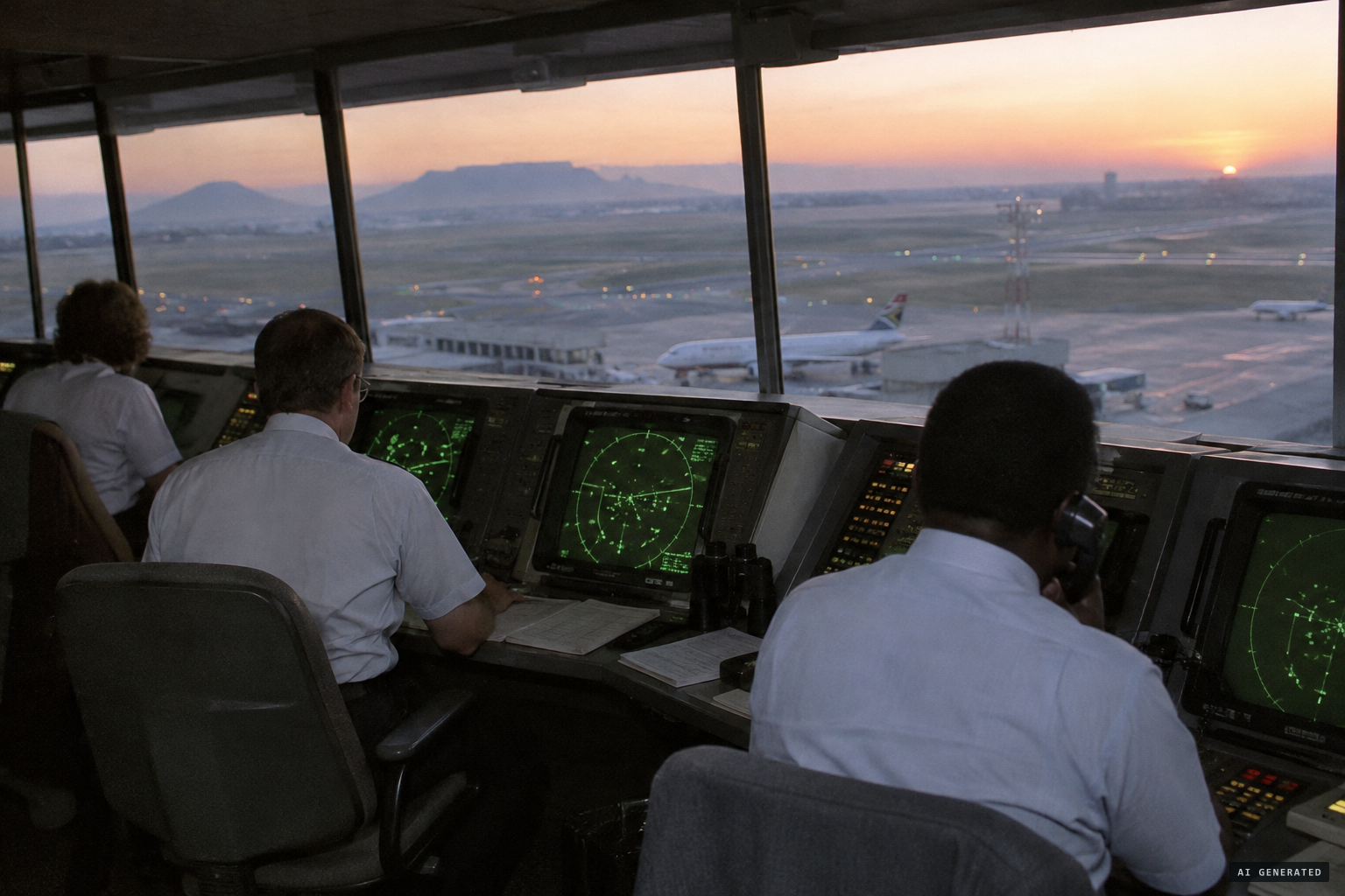 Air traffic control, the only official contact on record