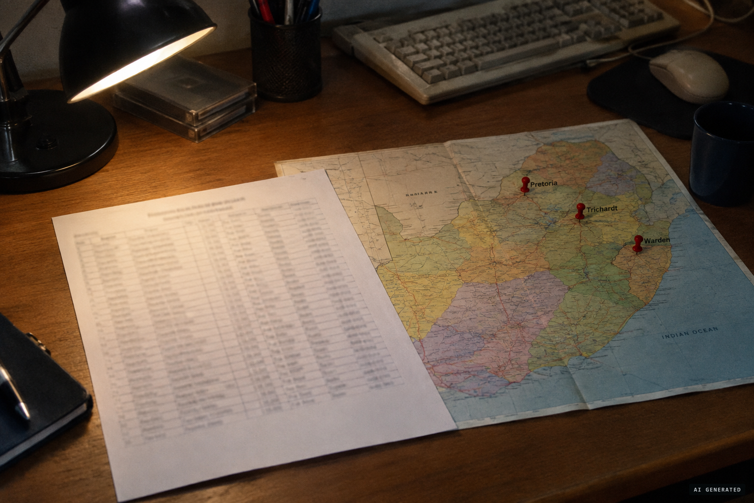 A short entry in lists of South African sightings