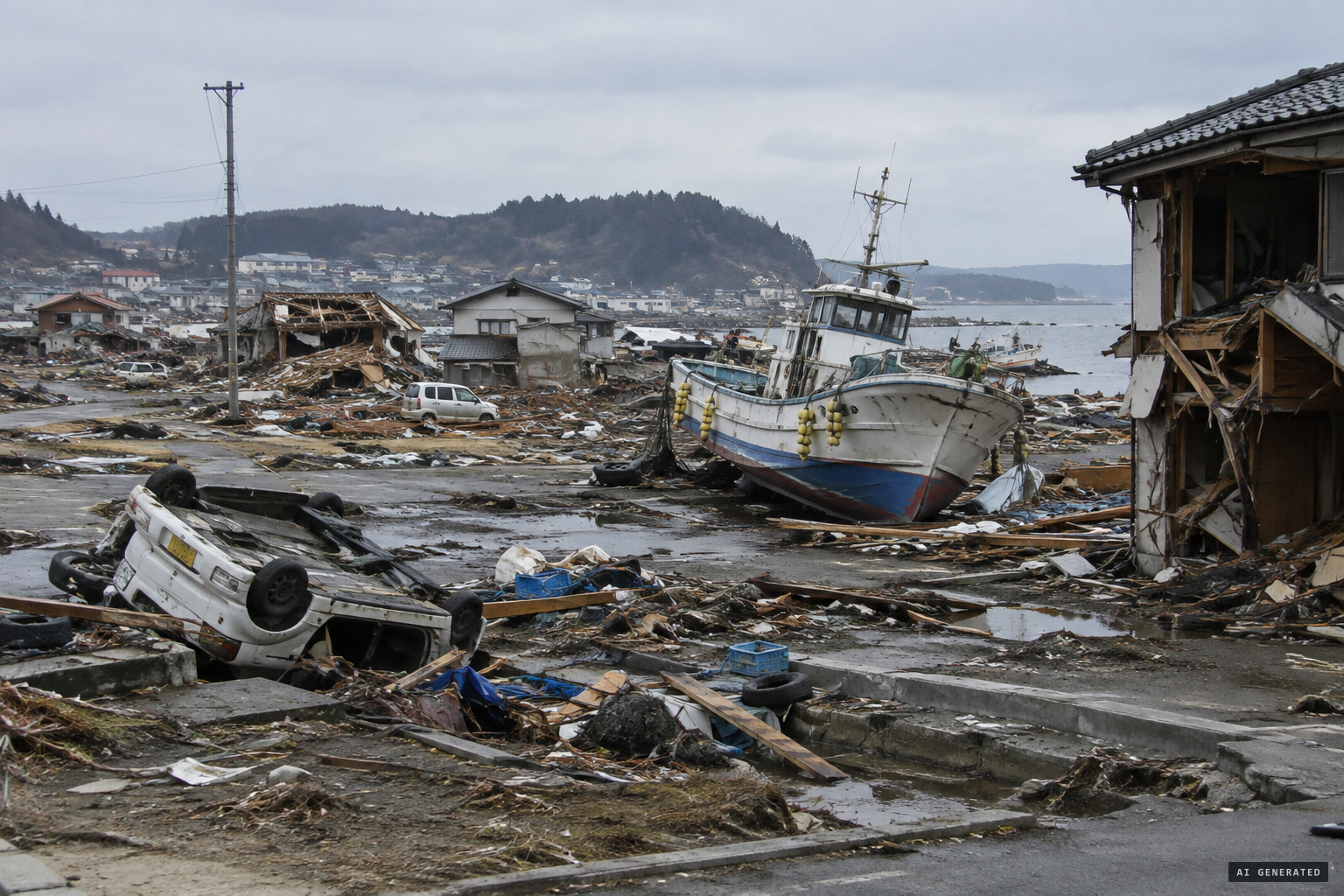 Ishinomaki after the earthquake and tsunami of March 11, 2011