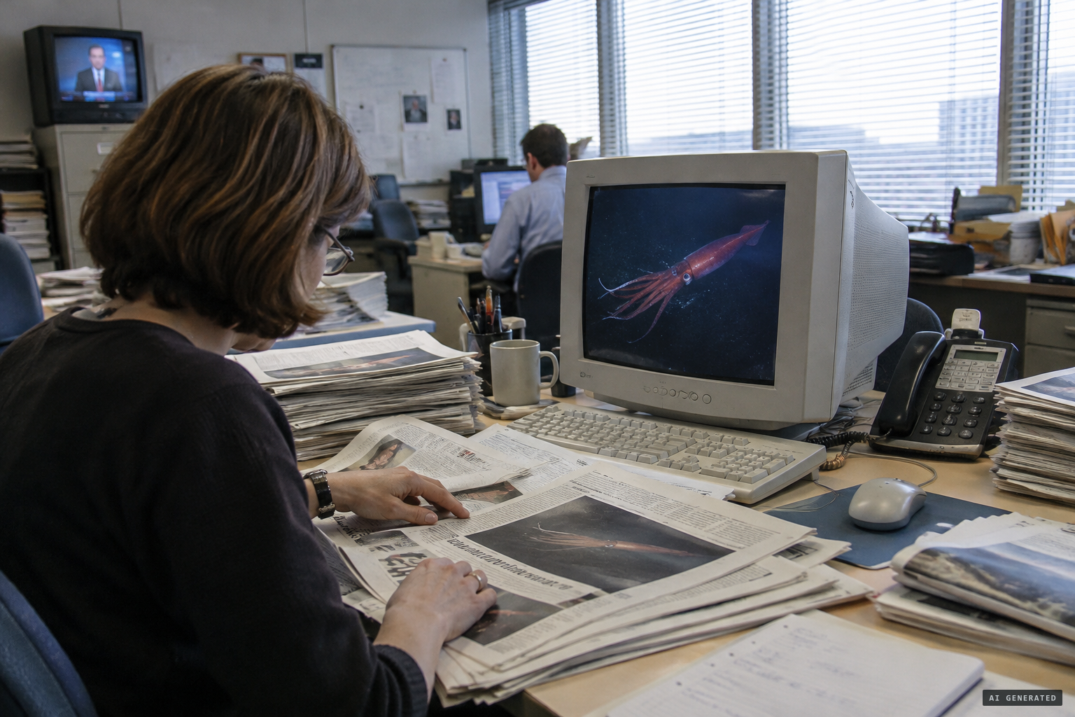 The giant squid photographs go around the world