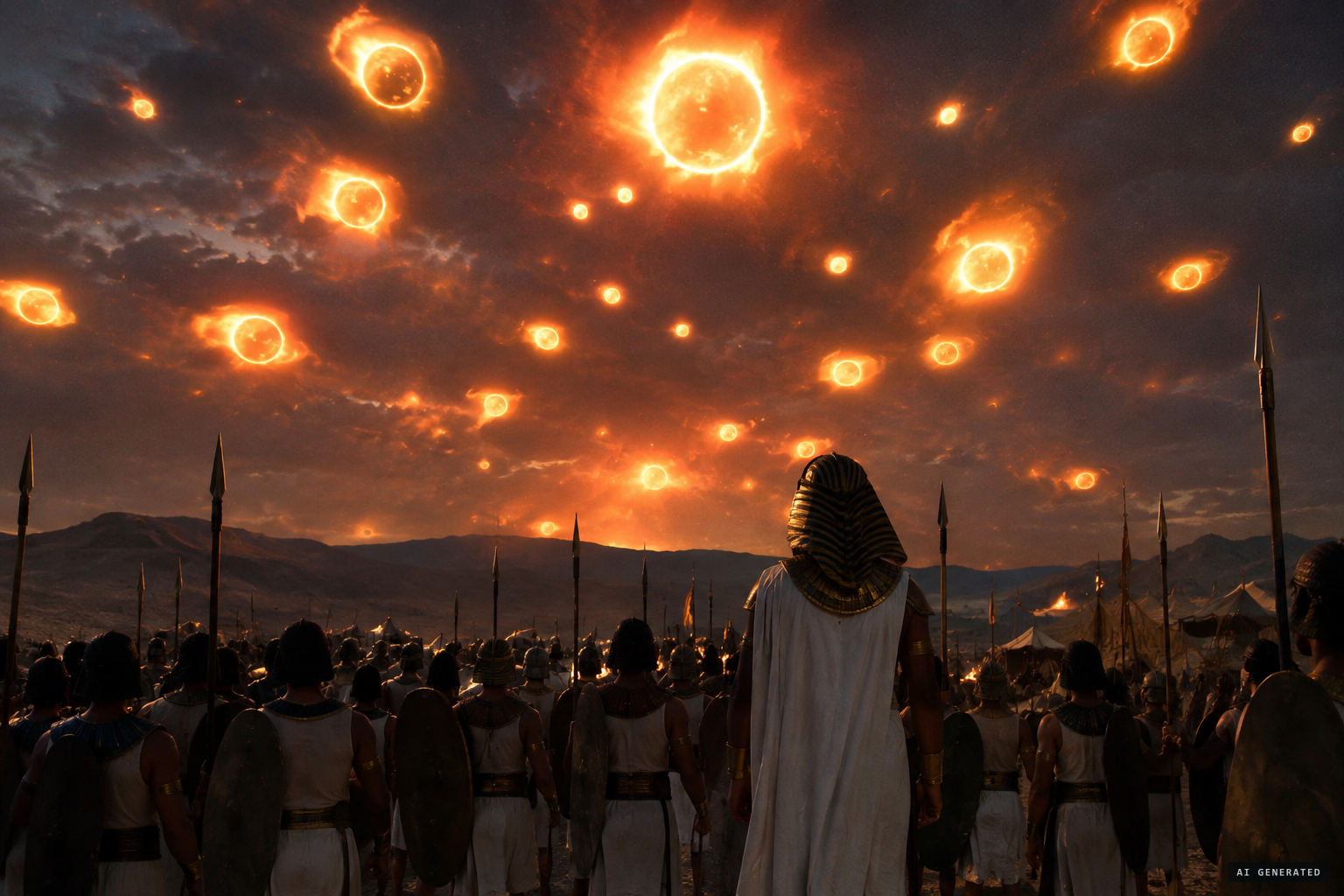 The fire circles return, "more numerous than anything", before the army
