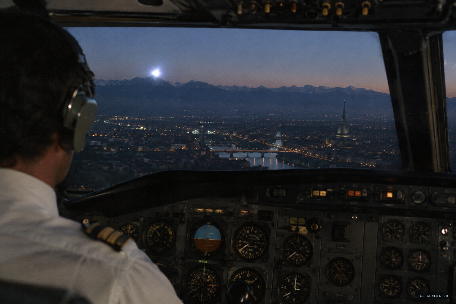 Captain Mezzalami sees a very strong, brilliant white-blue light from his DC-9