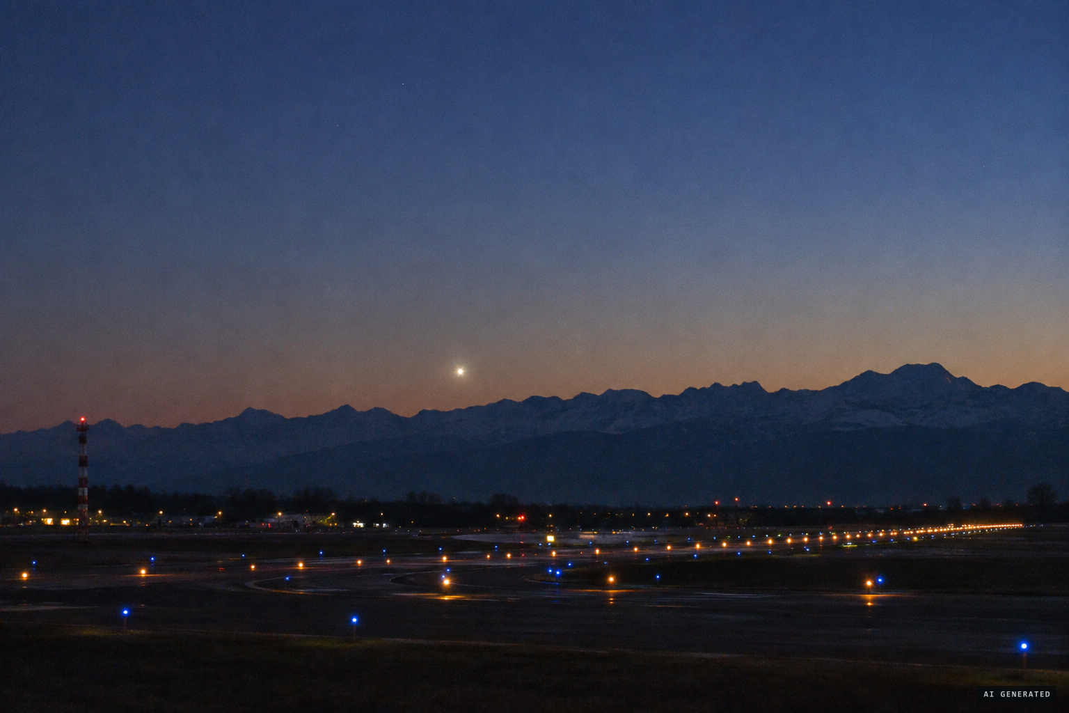 Venus, unusually bright that evening, sits low in the southwest: the skeptics' explanation