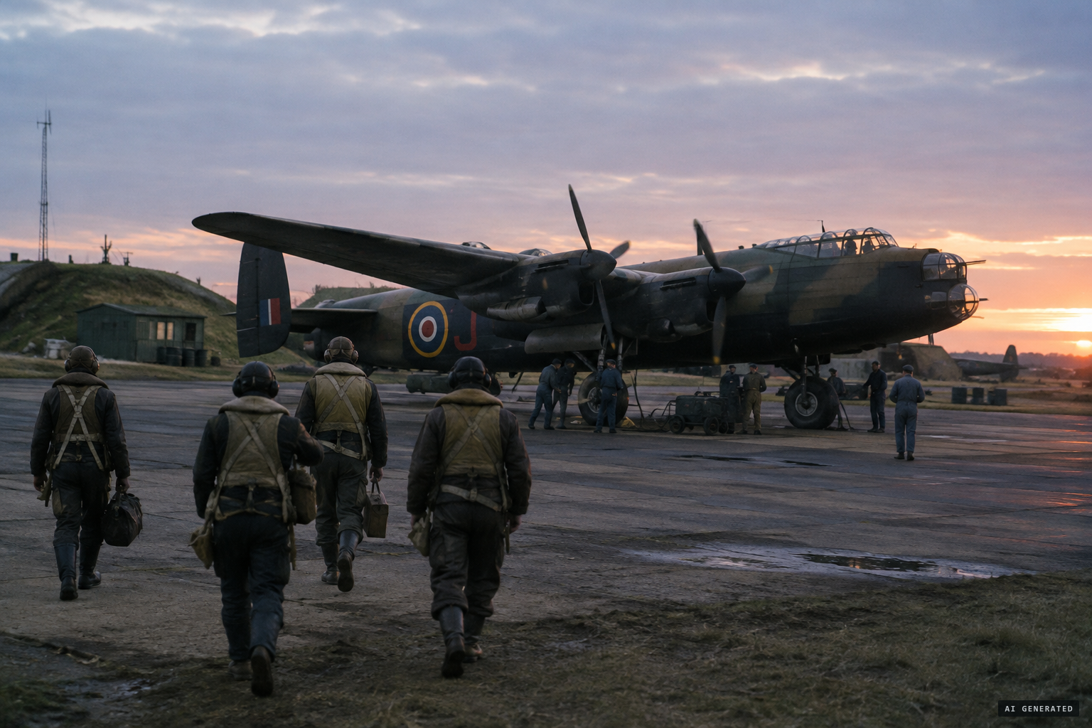 Lancaster "J" of No. 61 Squadron at RAF Syerston