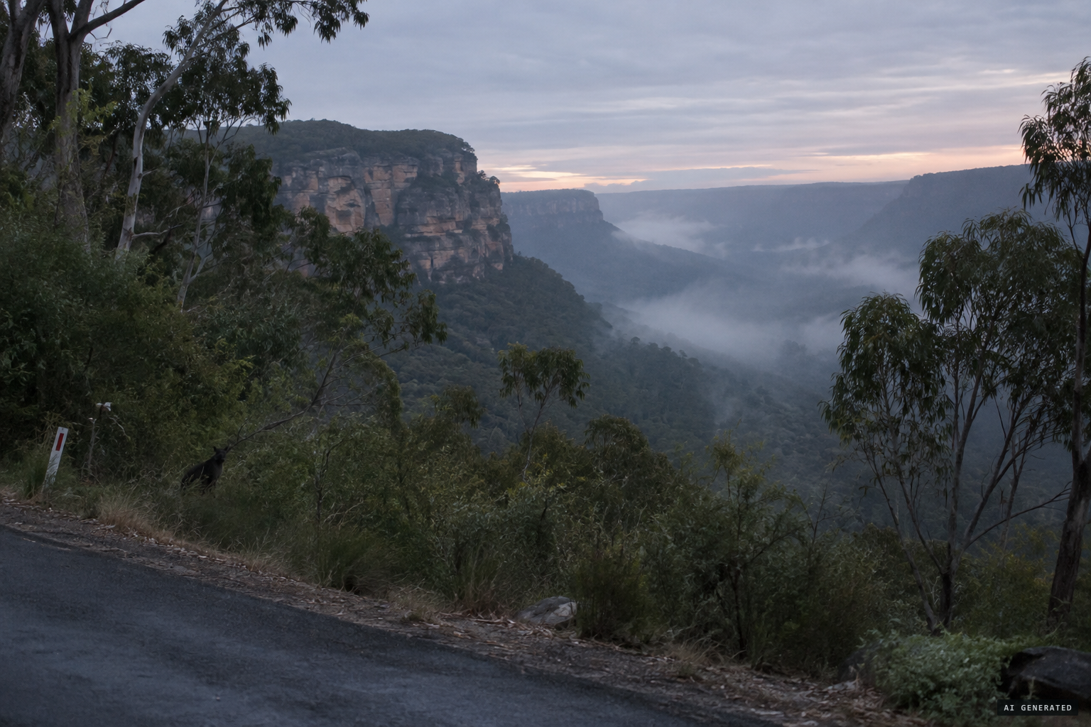 The Blue Mountains, where a large black cat has been reported for years
