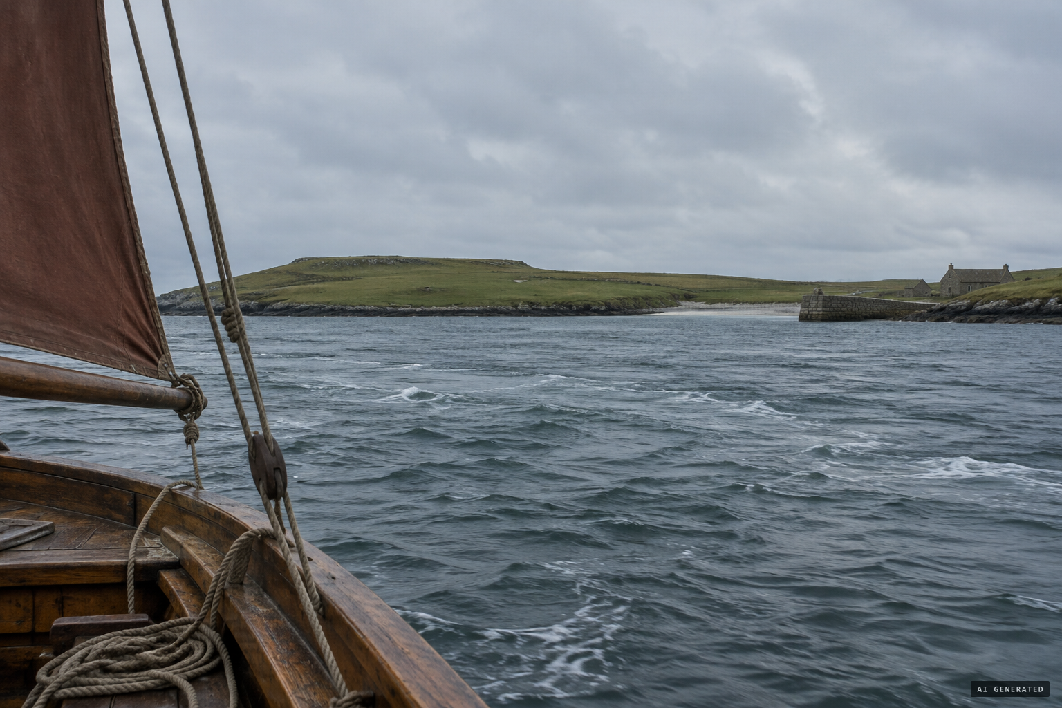 The String, the tidal channel between the Orkney mainland and Shapinsay, with Elwick Bay beyond