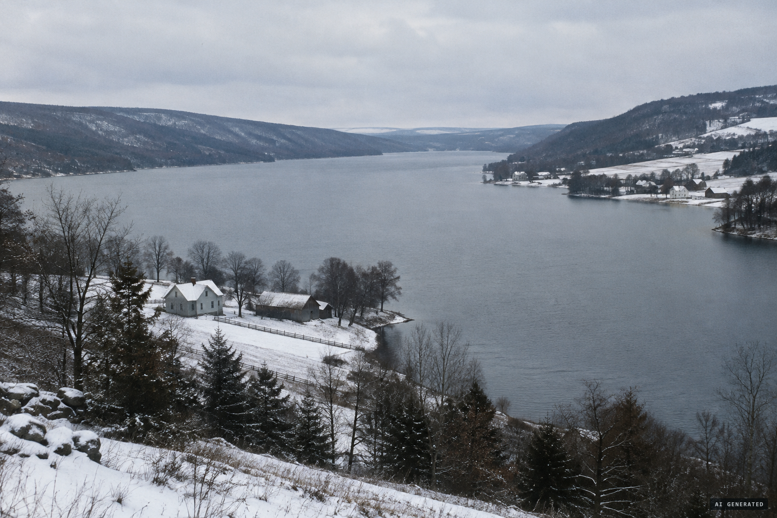 Cayuga Lake, home of the legend of Old Greeny