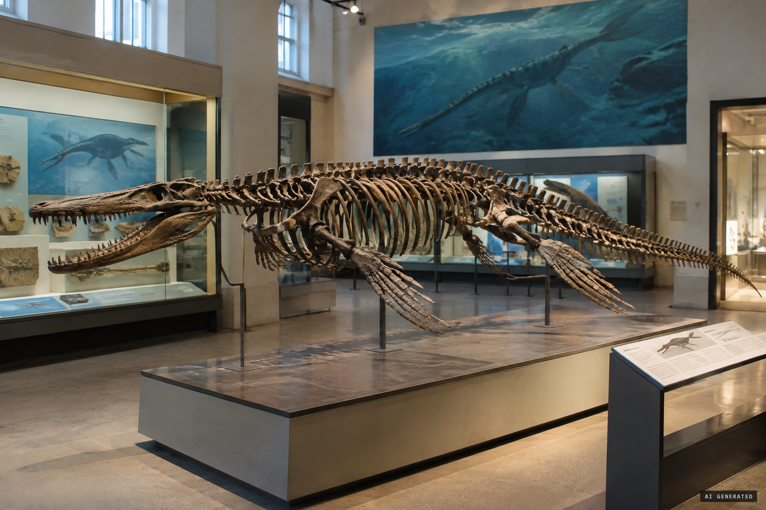 A thalattosuchian, the marine crocodilian Heuvelmans proposed