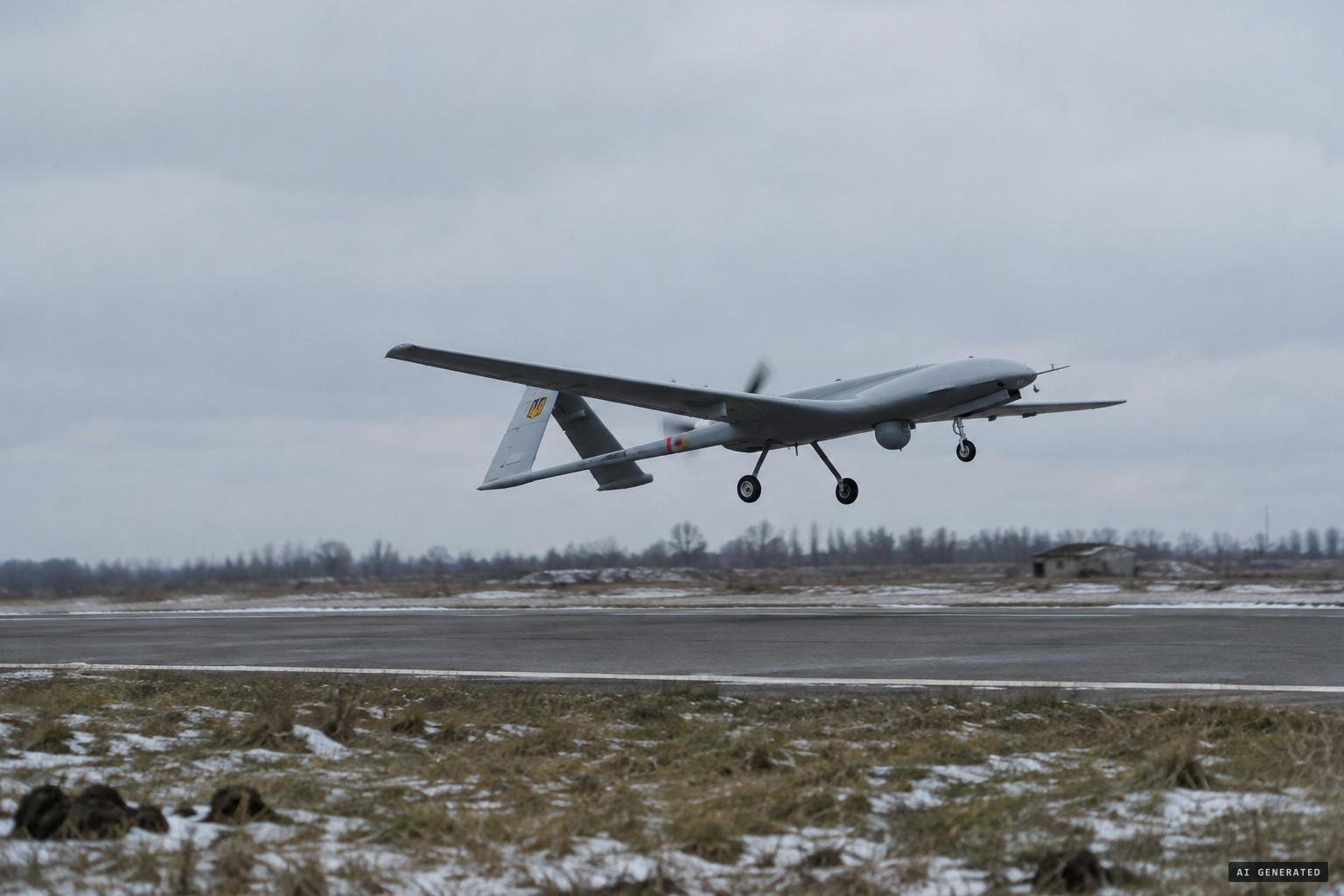 A Bayraktar drone flown by the Armed Forces of Ukraine