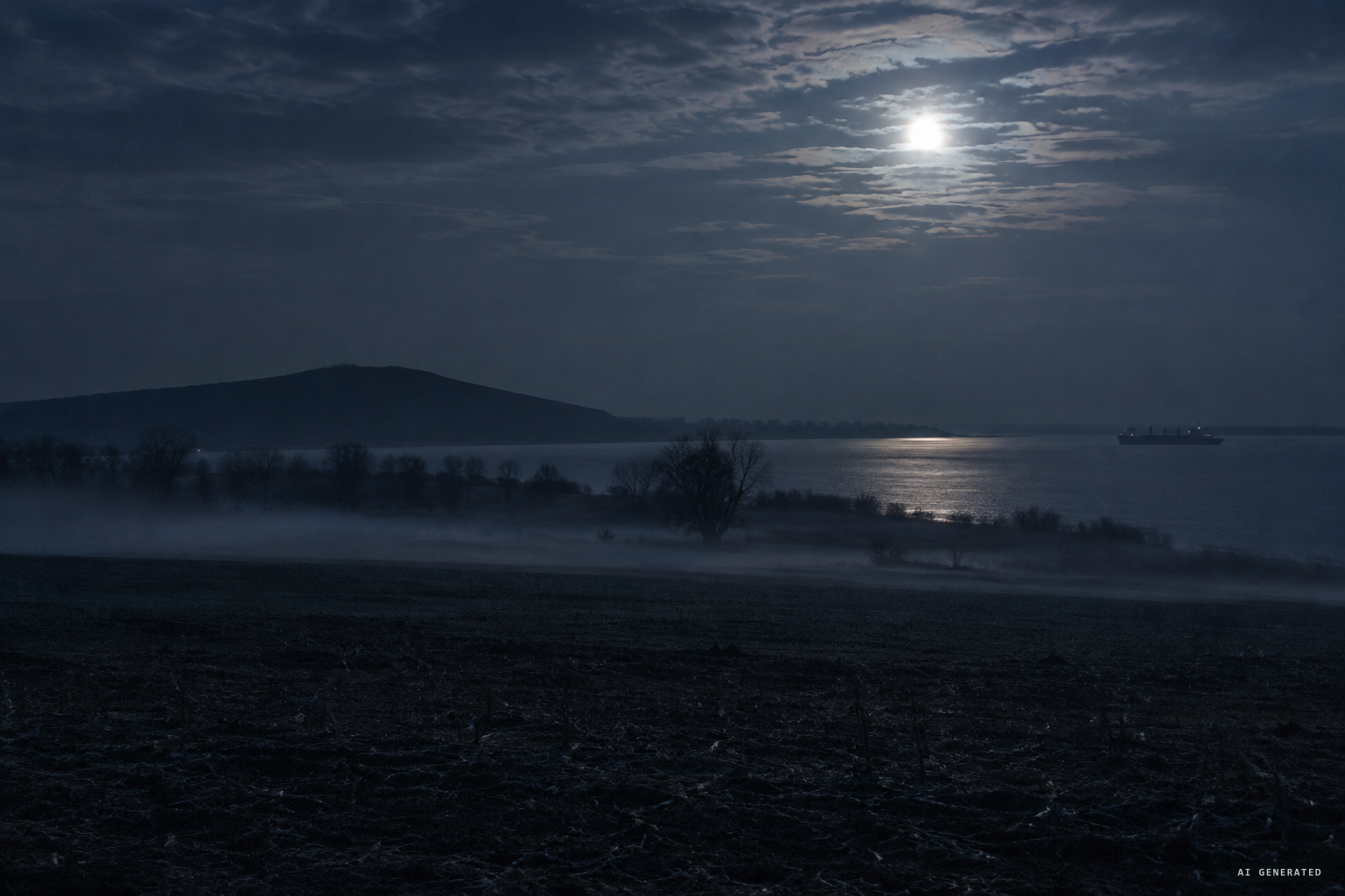 Proposed explanations: a distant ship, a cloud, a hill, valley mist or residual heat.