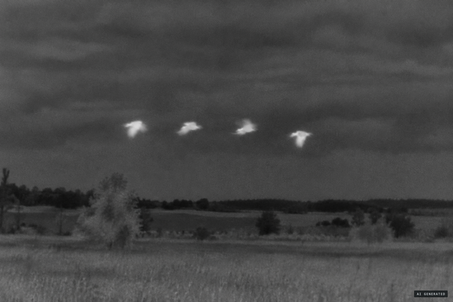 Without a measured range, nearer warm objects like birds in line cannot be ruled out