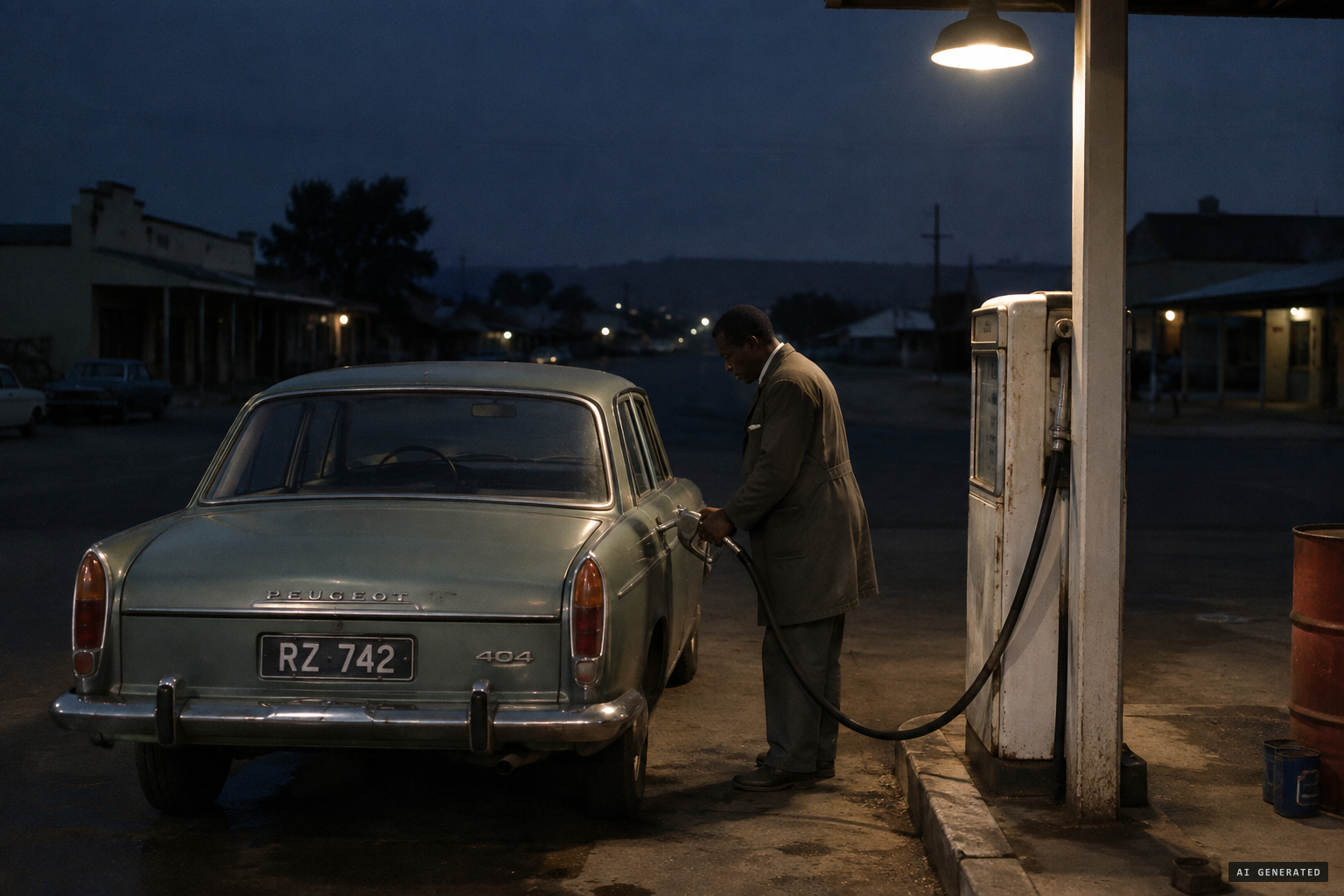 The couple stop for petrol at Fort Victoria at about 04:30