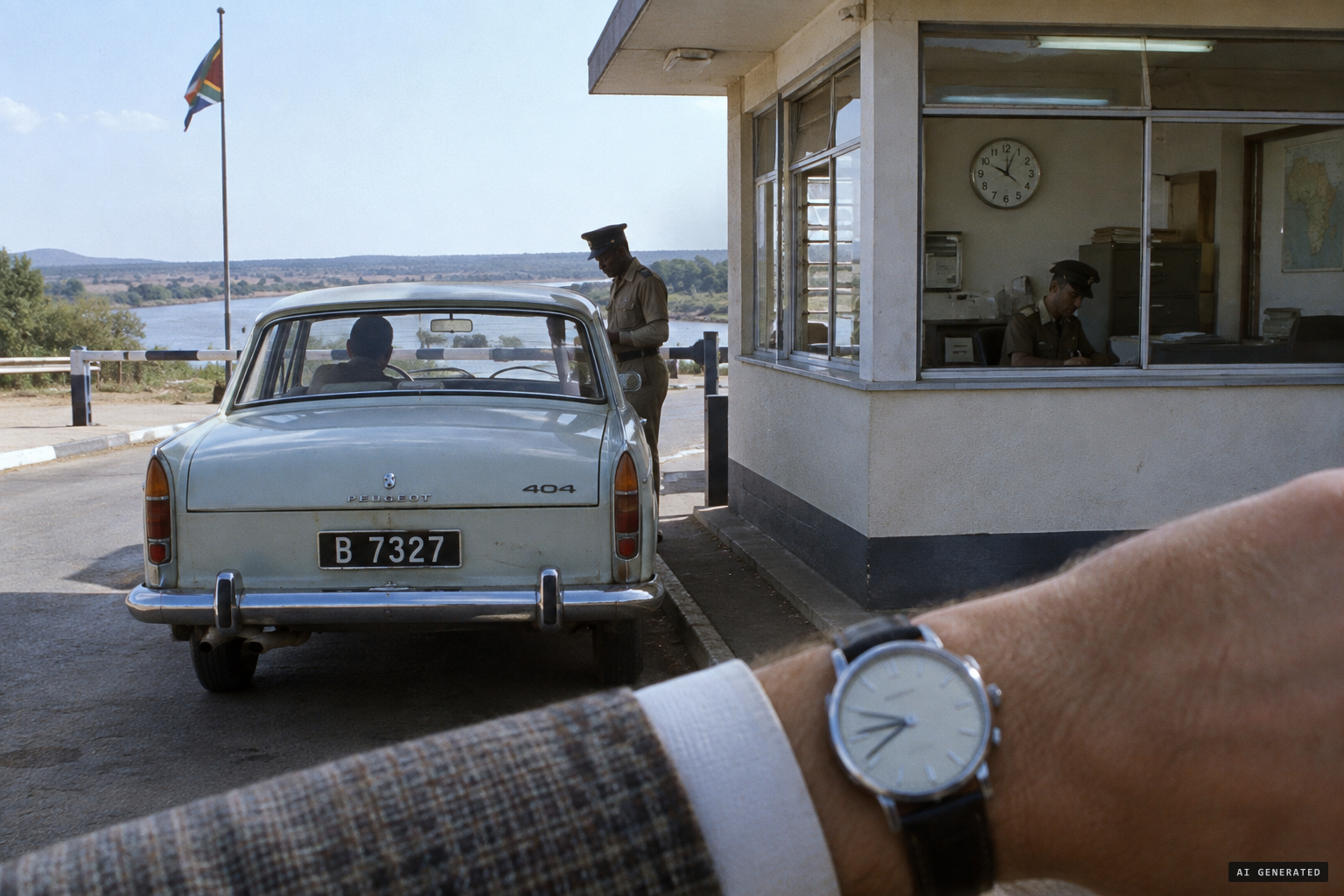 At Beit Bridge their watches read 07:30 while the border clocks read 08:30