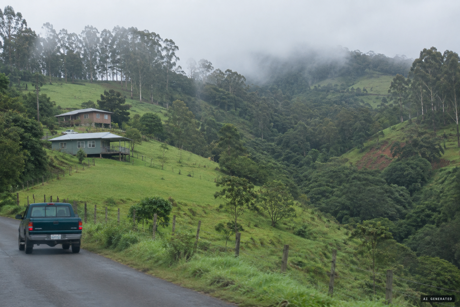 Lower Olinda above Makawao, and the gulch at the centre of the big cat reports